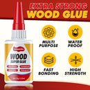 Super Glue for Wood 1.23oz, Strong Waterproof Clear Fast-Drying Adhesive — 2