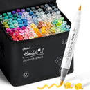 Ohuhu Alcohol Markers 120 Colors Brush& Soft Chisel for Adult Cozy Coloring | Brush & Soft Chisel — 1