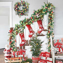 WANNA-CUL Pre-Lit 6ft Red White Christmas Garland with 30 LED Lights — 5