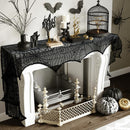 AerWo Halloween Decoration Black Lace Spiderweb Fireplace Mantle Scarf Cover Festive Party Supplies 45 X 243cm 18 x 96 inch — 8
