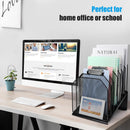 SUMMORO Inclined File Organizer for Desk, 7-Section Vertical File Holder — 6