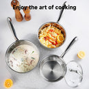 SLOTTET 1Qt & 2Qt Stainless Steel Sauce Pan Set with Lid,4 Pcs Non Stick Saucepan,Small Kitchen Pots,Induction… — 6