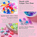 5 Boxes Pony Beads Bracelet Kit, UV Color-Changing & Glow Kandi Beads — 4