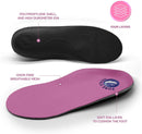 Pure Stride Bold Professional Full Length Orthotics - Shoe Support for Metatarsals, High Arch, Flat Feet - Pain Relief for Plantar Fasciitis, Arch, Heel - 1 Pair, Men 8-8.5/Women’s 10-10.5, Bold Pink 2
