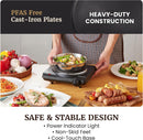 Elite Gourmet Electric Burner, 1000W Cast Iron Hot Plate, 7 Heat Settings