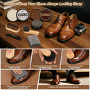Cruzix Leather Shoe Polish Kit- Shoe Shine Gift for Men with Black Brown Neutral Shoe Polish Horsehair Brush Sponge Cloth — 6