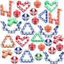 Yeetec 30 Pack 24 Blocks Magic Speed Cubes, Mini Snake Cube, Mini Plastic Puzzle Cube Toy for Kids Party Bag Fillers, Party Supplies, Random Color — 1