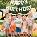 CANREVEL 3 PCS Pre-Strung 3D Happy Birthday Banner Decorations, White — 7