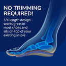 Dr. Scholl’s Custom Fit Orthotics 3/4 Length Arch Support Shoe Inserts - Plantar Fasciitis Relief Insoles for Men and Women, Immediate All-Day Total Lower Body Pain Relief, FSA HSA Eligible, CF310 - Blue, Grey - 1 Pair (Pack of 1) — 6