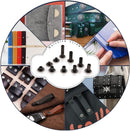 110 Sets Black Chicago Screws Leather Assorted Kit ，8 Sizes of Rivet Screws for Chicago Rivet for DIY Leather Craft and Bookbinding (M5 X 4, 5, 6, 8, 10, 12,15,18) | Gun black | M5*4.5.6.8.10.12.15.18mm — 7