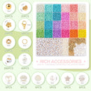 TEXGIZRLY 3mm Seed Beads for Bracelet Jewelry Making Bracelet Making Kit — 3