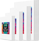 KEFF 24-Pack 𝗣𝗥𝗘𝗠𝗜𝗨𝗠 Canvas for Painting, 6 of 5x7, 8x10, 9x12,11x14 Painting Canvas Boards, Art Supplies for Adults & Kids - 100% Cotton Primed Canvases for Painting Acrylic, Oil, Watercolor | 24 Pack - 6 of Each, 5x7, 8x10, 9x12, 11x14 — 1