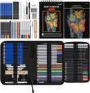 Prina 76 Pack Drawing Set Sketching Kit, Pro Art Supplies with 3-Color Sketchbook, Include Tutorial, Colored, Graphite, Charcoal, Watercolor & Metallic Pencil, for Artists Adults Teens Beginner — 1