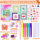Nsrzua DIY Journal Kit for Girls,Toys for Ages 8-14 and Birthday Gifts for Girls | orange-yellow — 6