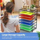 Simple Trending 2 Pack 8 Tier Letter Tray Paper - Mesh Desk File Organizer for Office School Desktop, Black — 6