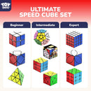 STEAM Life Speed Cube Set 10 Pack, Variety of Shapes & Difficulty Levels – Includes 2x2, 3x3, 4x4 Pyramid, Mirror, Megaminx & More – Smooth & Fast Turning Puzzle Cubes for Kids & Adults, Ages 8+ — 4