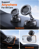 Miracase for MagSafe Car Mount[3800gf Strong Magnet & 90+LBS Suction Base]Magnetic Phone Holders for Your Car, 360° Adjustable Dashboard &Windshield Mount with Adhesive Suction Cup for All Smartphones | Striped Black | 1 Pack photo 6