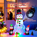 6FT Outdoor Christmas Inflatables Snowman, Inflatable Snowman Penguin Xmas Blow Ups Yard Decor with LED Lights for Yard Lawn Holiday Party Decor, Christmas Decorations Yard Garden Decor — 7
