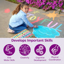 Colorations Jumbo Washable Chalk, Set of 126, Each Piece 4" x 1" | 126 Pieces — 4