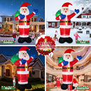 B&D 12FT Giant Christmas Inflatables Santa Claus Outdoor Decorations Built-in LED Lights, Christmas Blow Up Santa Yard Decorations with Gift Bag Inflatable Xmas Decorations for Yard Garden Lawn — 8