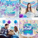 meowtastic Birthday Decorations Happy Birthday Banner with Honeycomb Balls | FrozenBanner | Snow — 5