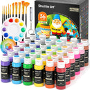 Shuttle Art Outdoor Acrylic Paint Set, 36 Colors 2oz/60ml Waterproof Acrylic Paint with 10 Brushes 1 Palette, Rich Pigmented Paints for Artists, Beginners on Rocks, Wood Crafts, Garden Statues — 1