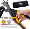 XOOL 2 in 1 Leather Hole Punch Eyelet Tool Kit, 3/16" 4.5mm Metal Eyelets for Fabric, Hole Puncher, Eyelet Pliers for Shoes Leather Clothes Belt | Hole Puncher × Eyelet Pliers — 1