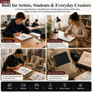 Ankkol Sketch Book 9x12, Top Spiral Bound Sketchbook,100 Sheets_68lb/100gsm | Black | 9"x12" - 1 Pack — 7
