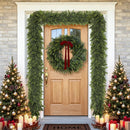 9Ft Christmas Cedar Garland with Lights Christmas Decorations, Real Touch Soft Lush Green Pine Cedar Garland for Mantel Front Door Porch Fireplace Stairs Table Outdoor Indoor Holiday Home Decor — 7