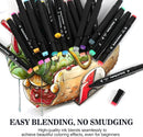 Dabo&Shobo 24 Colors Drawing Markers, Dual Tip Art Markers, Coloring Marker For Adult Sketching And Coloring (Pack of 3) | 1 Count (Pack of 72) — 6