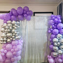 Purple Silver Balloons, 12 Inch Metallic Purple Silver Balloons Light Purple Silver Latex Balloons Lavender Silver Confetti Balloons for Princess Party Girl Birthday Wedding Baby Shower Decorations | Purple and Silver — 7