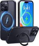 CASEKOO Ultra-Magnetic Stand for iPhone 16 Pro Max Case, Shockproof, Black — 1