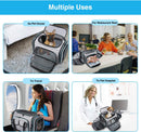 Airline Approved Pet Carrier, Large Soft Sided Pet Travel TSA Carrier 4 Sides…