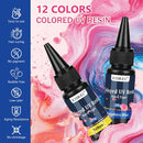 KISREL Transparent Colored UV Resin, 12 Colors 240g Hard Type UV Resin Kit — 2