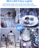 20 Pack Fairy Lights Battery Operated 3.3ft 20 LED Mini String Twinkle Copper Wire Firefly Starry for Mason Jars Wedding Party Christmas Centerpiece Table Decorations, Cool White | 3.3 Feet 20 LED — 4