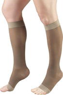 Truform Sheer Compression Stockings, 15-20 mmHg, Women's Knee High Length, Open Toe, 20 Denier, Taupe, Medium | Medium (1 Pair) — 5