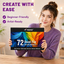 Pagather Acrylic Paint Markers, 72 Colors Dual Tip Fine & Brush Pens Set | Multicolor — 8