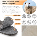 riemot Women’s Sheepskin Wool Insoles,100% Australian Wool Fleece Upper,15mm Thick Warm Winter Boot Inserts, Cozy Replacement Insoles for Snow Boots, Slippers & Roomy Shoes Grey EU40/US9 - Gray — 4