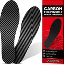 1 Pair Carbon Fiber Insole for Men & Women: 1.2mm Thick Rigid Shoe Insert Support Turf Toe, Foot Fractures, Hallux Rigidus & Limitus for Sports, Hiking, Trekking - Alternative to Post Op Shoe, 265mm — 1