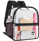 USPECLARE Clear Backpack for Stadium Approved 12×6×12 Transparent Bag | Black | Small — 1