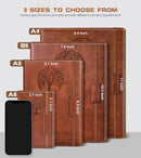 Biuwory Leather Journal Notebook,256 Thick Lined Pages,Hardcover 5.7"×8.3" | Brown | Lined-256 Pages (5.7"×8.3") — 2