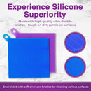 Silicone Sponges for Dishes - 4 Pack Dual-Sided Dish Scrubber - Food Grade, BPA Free Silicone Sponge & Housecleaning — 7