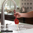 DI ORO Silicone Spatula Set - 600F Heat Resistant, 3-Pc Red — 6
