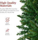 Best Choice Products Unlit Pencil Christmas Tree, 7.5ft Premium Artificial Tree, Realistic Spruce Holiday Decor w/ 1,075 Branch Tips, Metal Base — 3