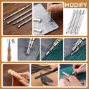 60 Pcs Leather Working Kit Leather Crafting Kit Leathers Sewing Kit — 5