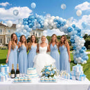 KARLURE Blue Balloon Arch Kit Garland with White Silver Confetti Balloons | Blue White Silver — 6