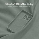 Magnetic for iPhone 15 Pro Case Silicone Calke Green — 8