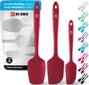 DI ORO Silicone Spatula Set - 600F Heat Resistant, 3-Pc Red — 1