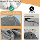 vidsel 100% Cotton Skull Caps Beanie Night Cap Sleep Hats for Men Women - 2 Black & Dark Grey — 3