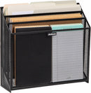 Mind Reader Vertical File Storage, Desktop Organizer, Workspace, Office, Metal Mesh, 12.5"L x 3.75"W x 11.5"H, Black — 1